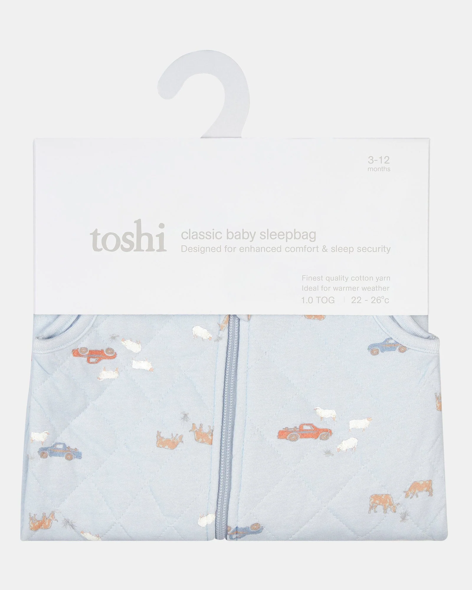 Baby Sleep Bag Sleeveless 1 TOG Classic Sheep Station - Image 8