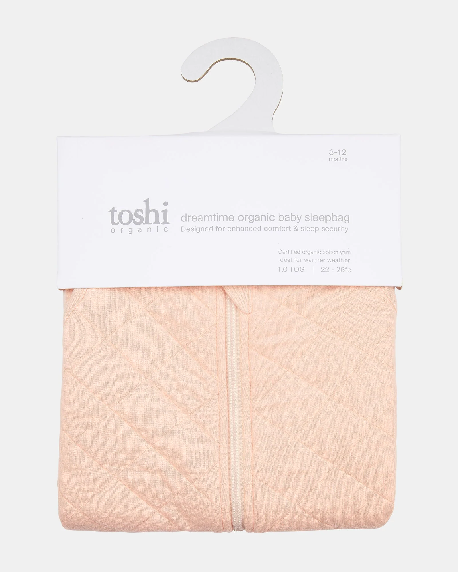 Baby Sleep Bag Sleeveless 1 TOG Dreamtime Organic Blush - Image 9