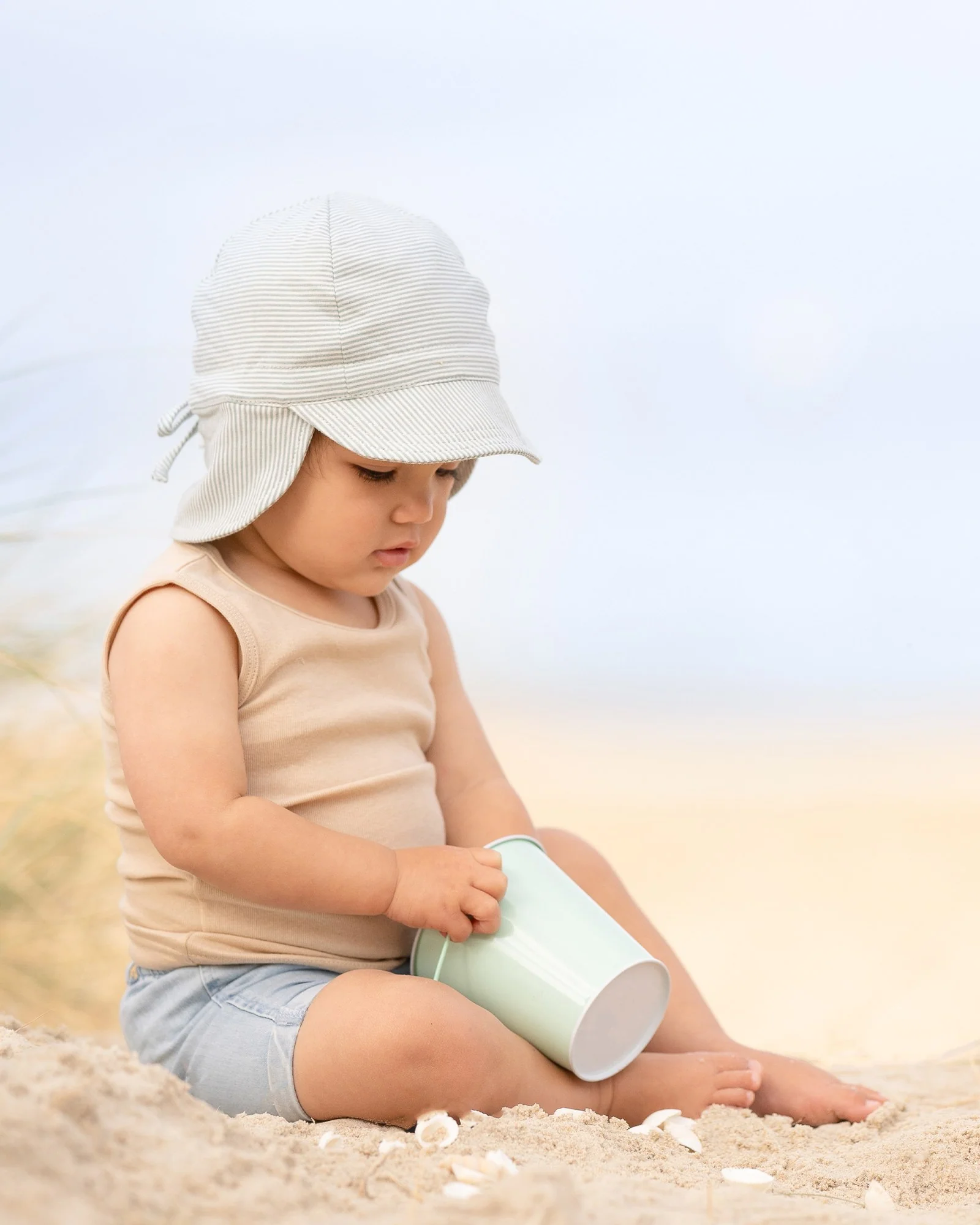 Flap Cap Baby Sage - Image 2