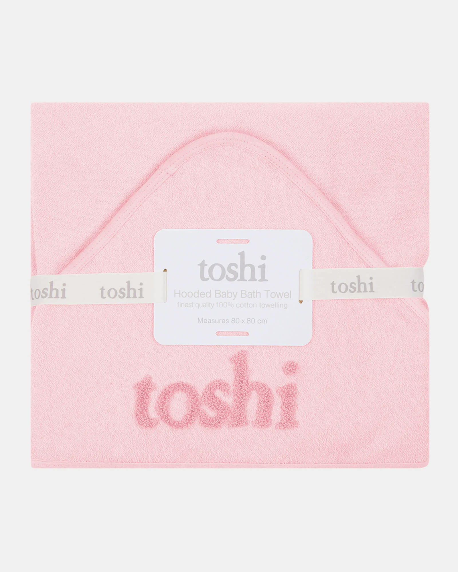 Hooded Baby Bath Towel Yummy Misty Rose - Image 3