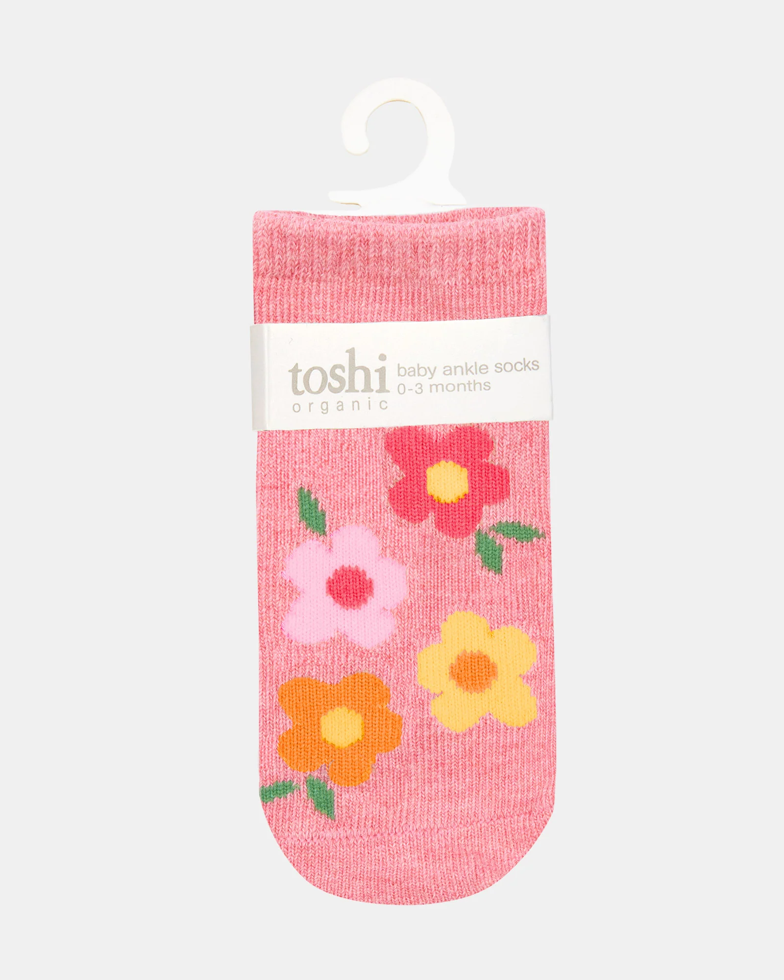 Organic Socks Ankle Jacquard Rosie Posie - Image 4