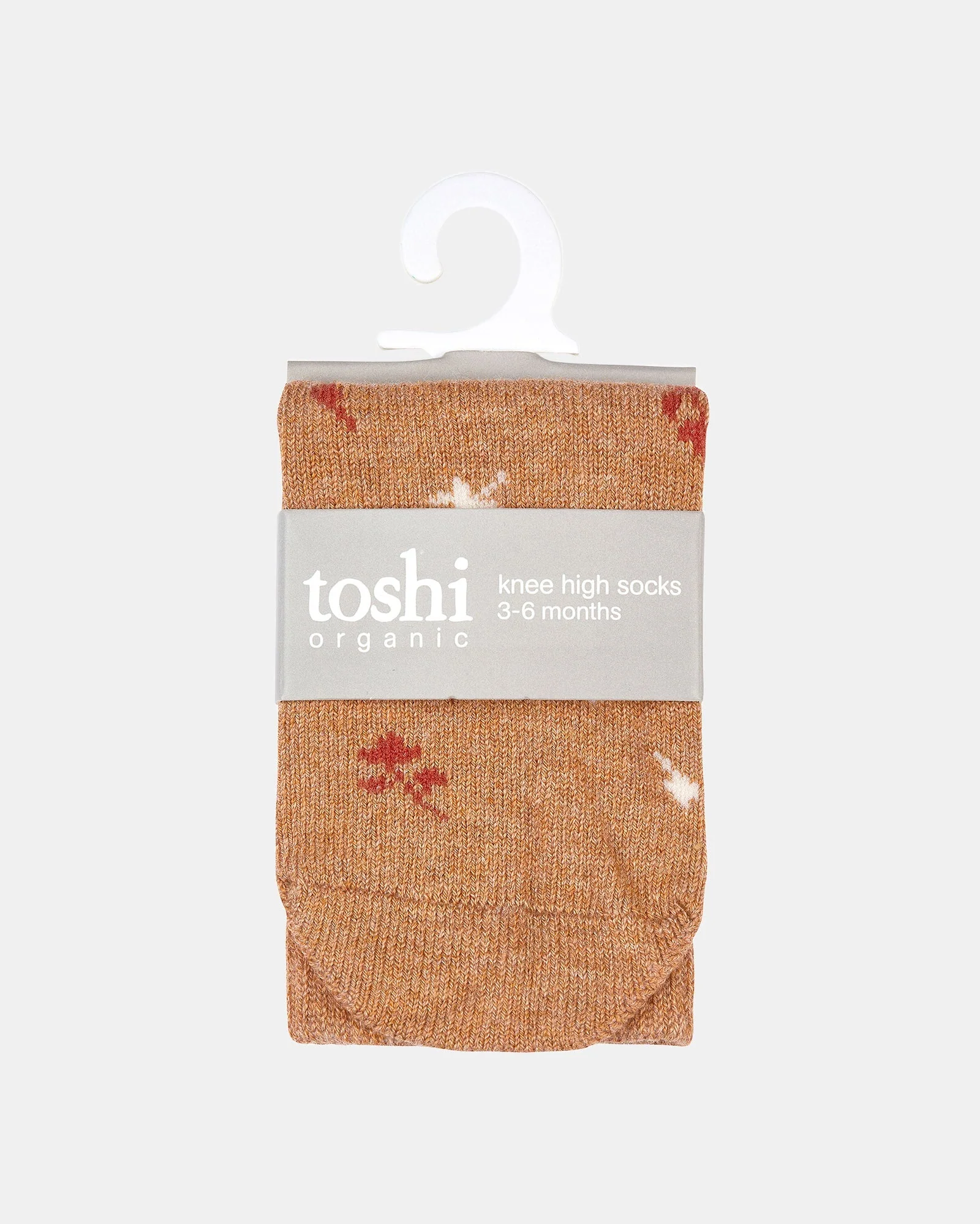 Organic Socks Knee Jacquard Maple Leaves - Image 2