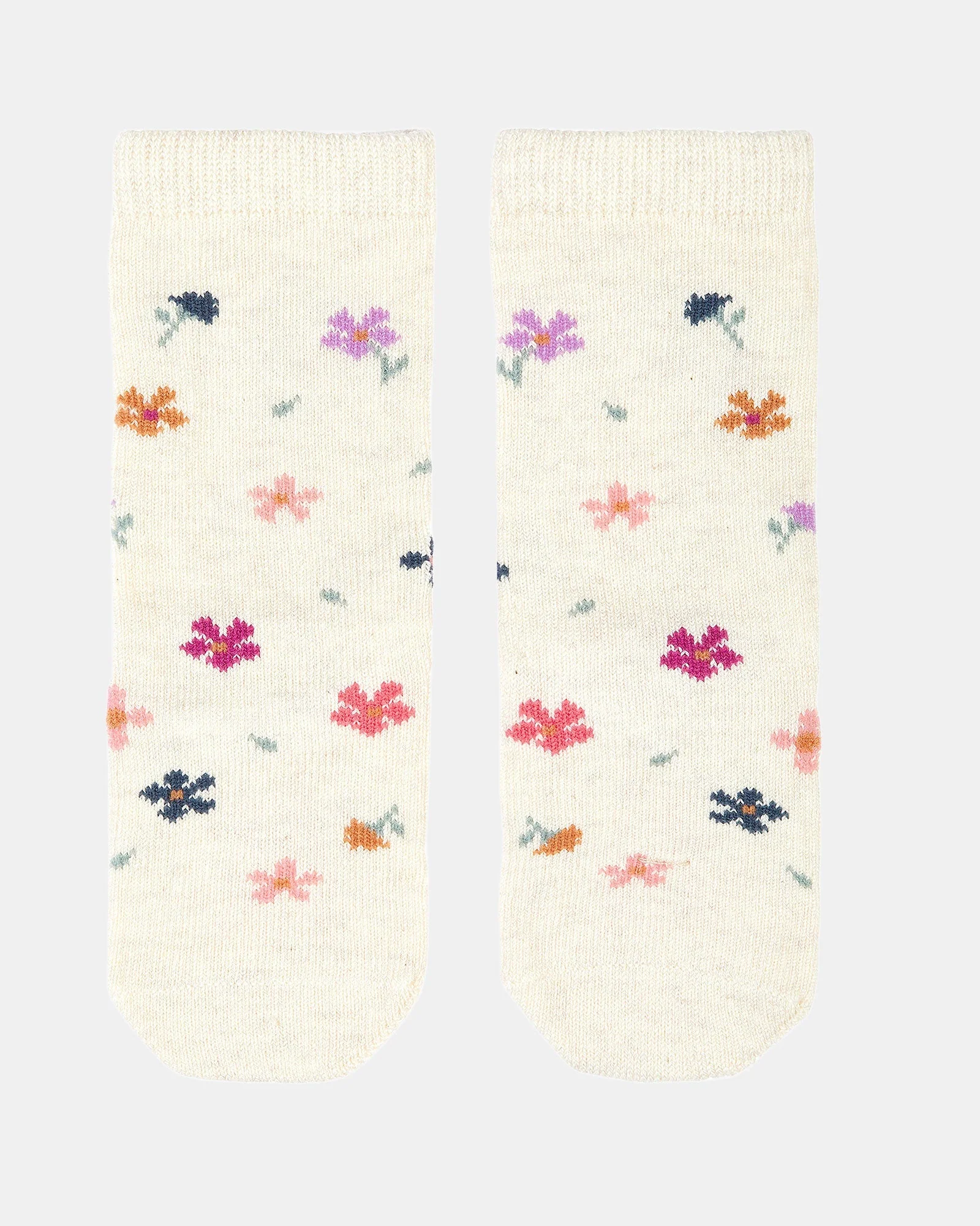 Organic Socks Knee Jacquard Wild Flowers