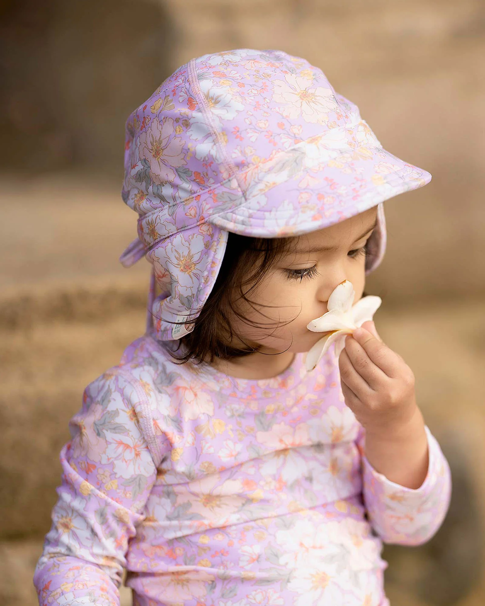 Swim Baby Flap Cap Classic Dahlia - Image 2