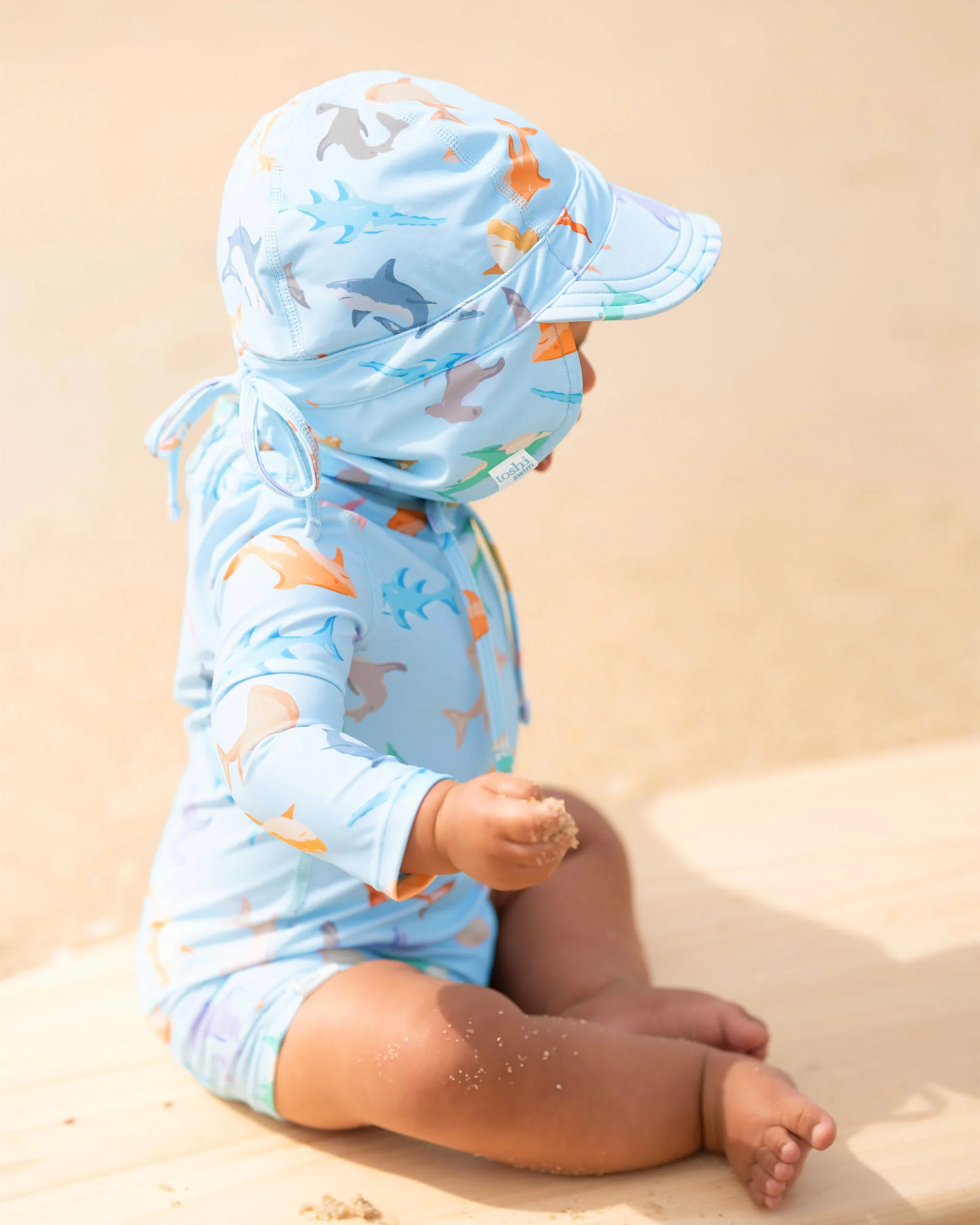Swim Baby Flap Cap Classic Sea Blossom - Image 2