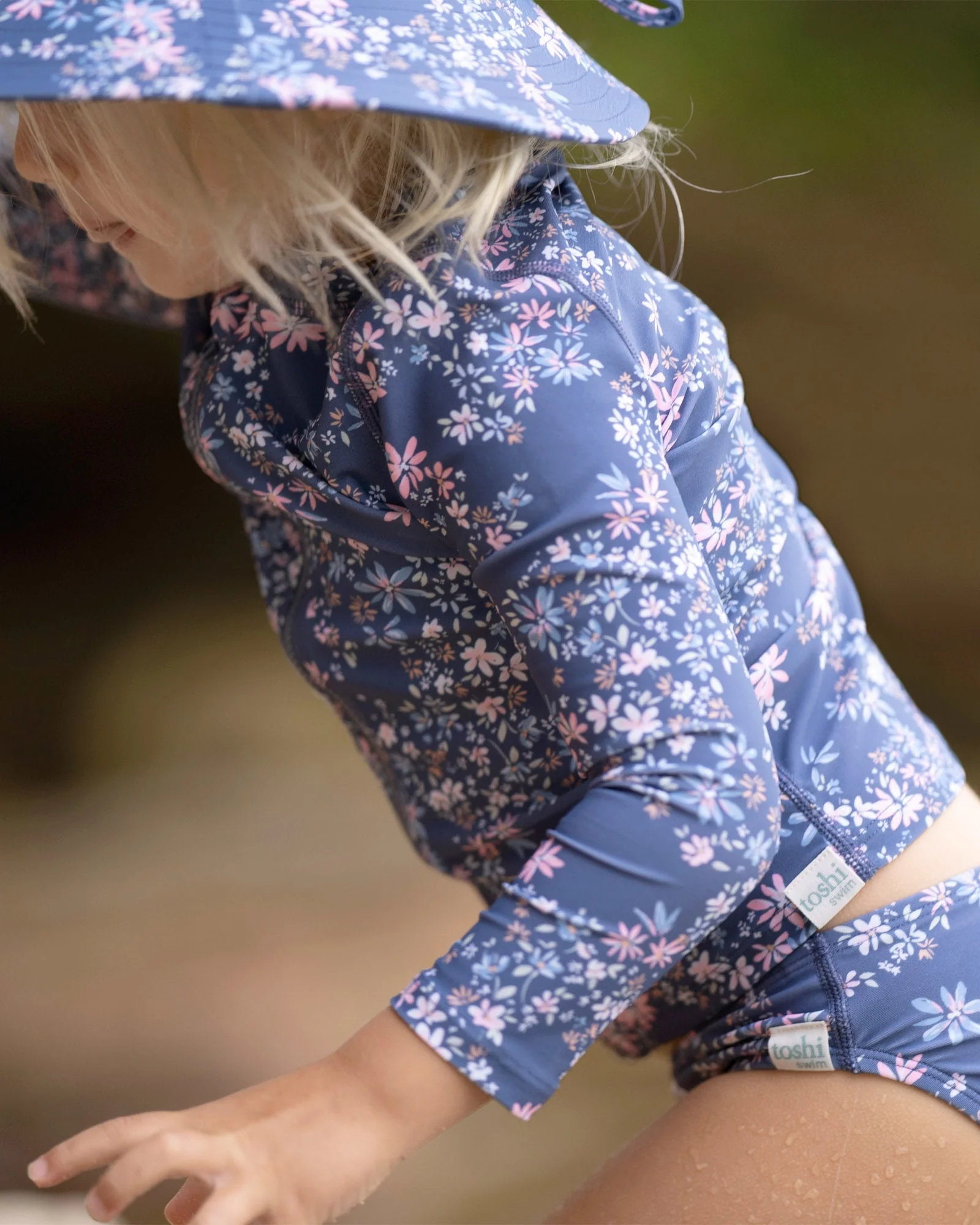 Swim Kids Rashie L/S Full Zip Classic Athena Moonlight - Image 3