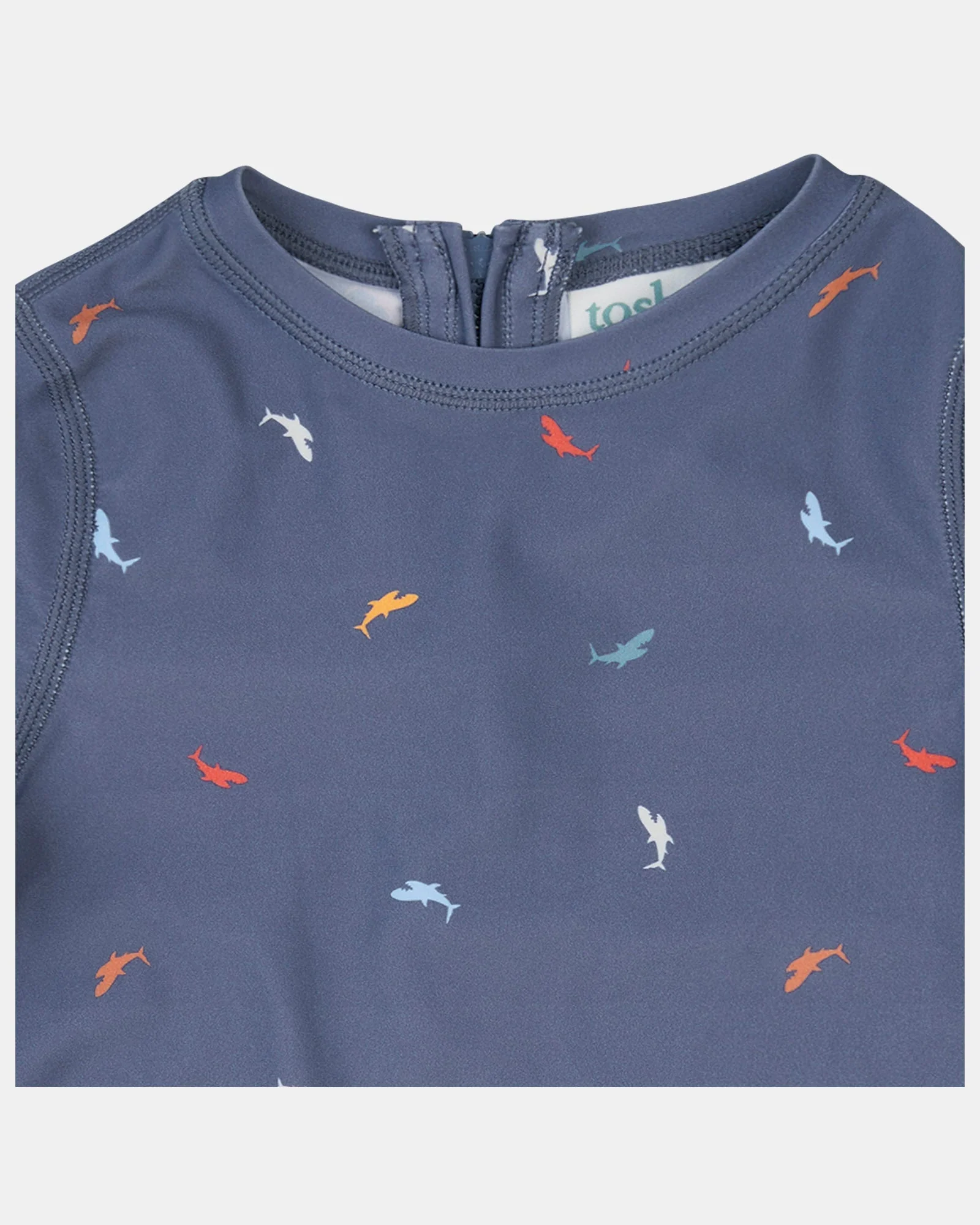 Swim Kids Rashie L/S Half Zip Classic Big Blue - Image 5
