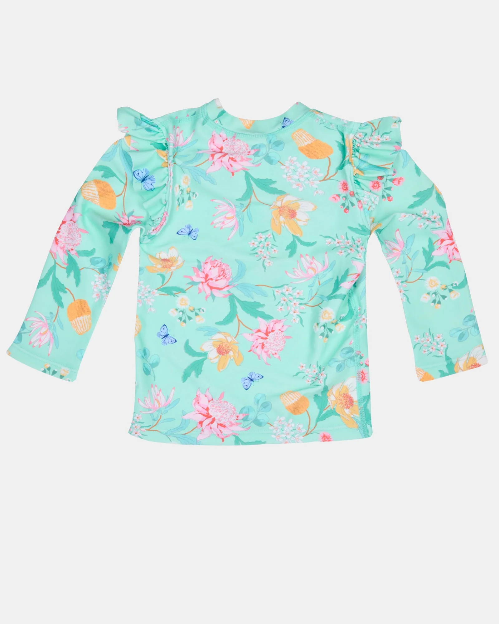 Swim Rashie L/S Ripple Waratah Mint - Image 3